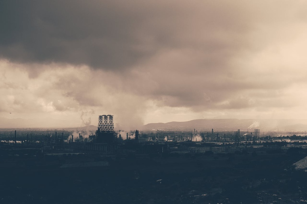 air pollution from an industrial plant
