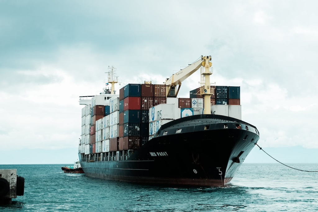 massive cargo ship docked in davao harbor