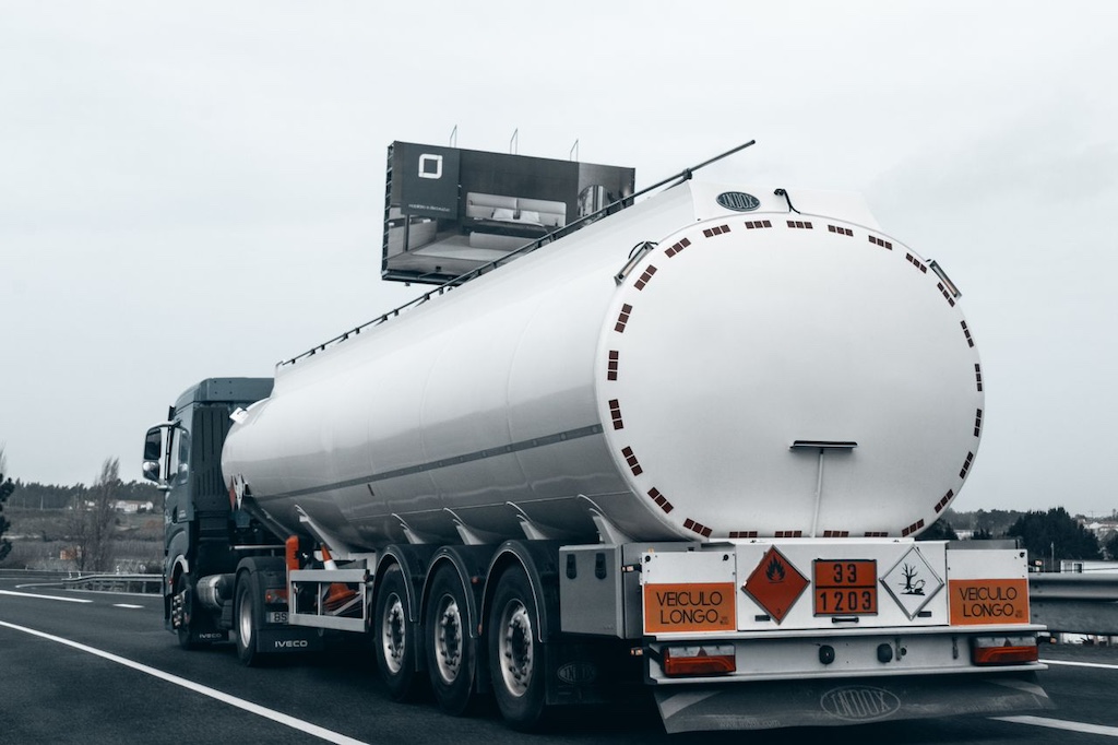 fuel tanker truck on highway